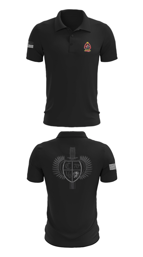 Short Sleeve Performance Polo, 1/6 Charlie company, , Teamtime, Team time, sublimation, custom sports apparel, team uniforms, spirit wear, spiritwear, sports uniforms, custom shirts, team store, custom team store, fundraiser sports, apparel fundraiser