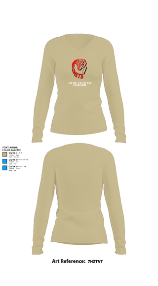 Womens Long Sleeve Vneck Shirt, Hanover-Horton High School Soccer, Women's Soccer, Teamtime, Team time, sublimation, custom sports apparel, team uniforms, spirit wear, spiritwear, sports uniforms, custom shirts, team store, custom team store, fundraiser sports, apparel fundraiser