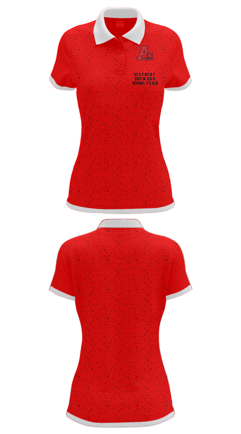 Women's Short Sleeve Performance Polo, Stephen F Austin High School Track, Track & Field, Teamtime, Team time, sublimation, custom sports apparel, team uniforms, spirit wear, spiritwear, sports uniforms, custom shirts, team store, custom team store, fundraiser sports, apparel fundraiser