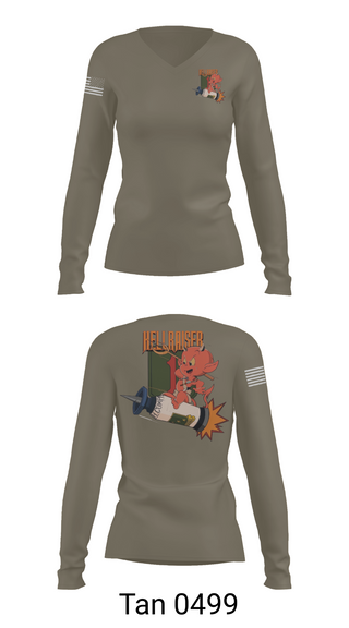 Womens Long Sleeve Vneck Shirt, Hellraiser, , Teamtime, Team time, sublimation, custom sports apparel, team uniforms, spirit wear, spiritwear, sports uniforms, custom shirts, team store, custom team store, fundraiser sports, apparel fundraiser