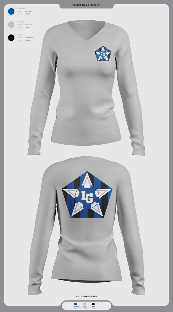 Womens Short Sleeve Vneck Shirt, LaGrange Grangers, Men's Soccer, Teamtime, Team time, sublimation, custom sports apparel, team uniforms, spirit wear, spiritwear, sports uniforms, custom shirts, team store, custom team store, fundraiser sports, apparel fundraiser