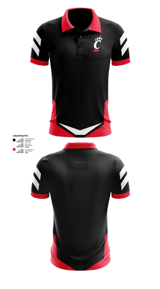 Short Sleeve Performance Polo, University of Cincinnati Golf, Golf, Teamtime, Team time, sublimation, custom sports apparel, team uniforms, spirit wear, spiritwear, sports uniforms, custom shirts, team store, custom team store, fundraiser sports, apparel fundraiser