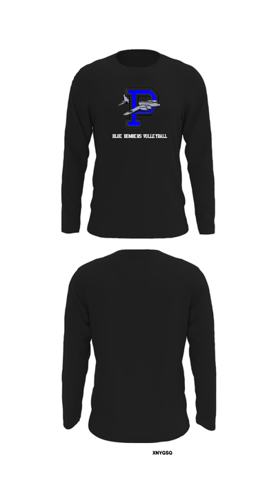 Blue Bombers Volleyball 9845918 Long Sleeve Performance Shirt - 27