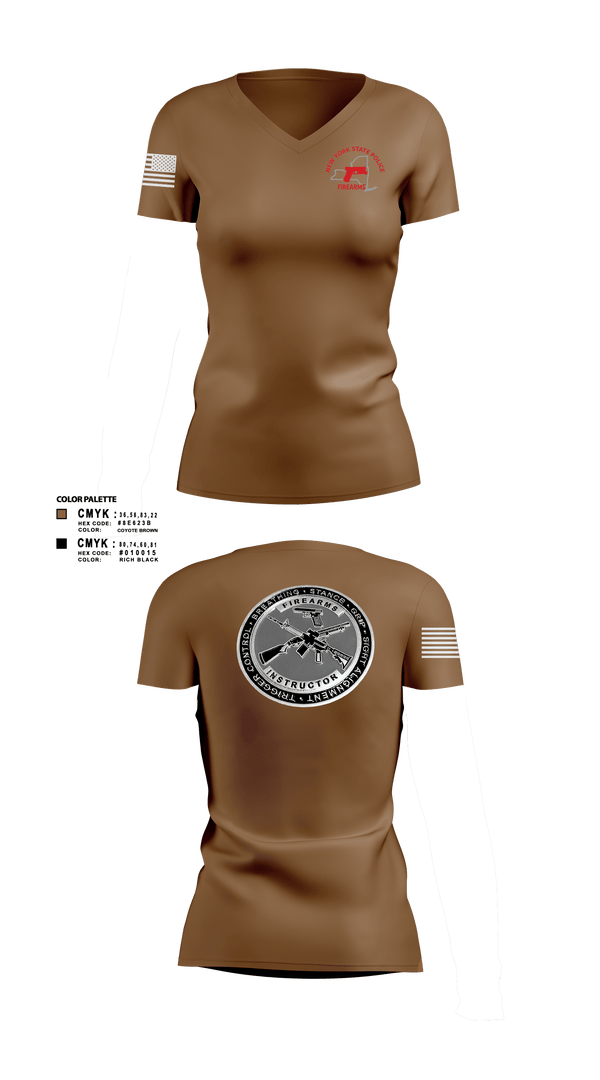 Women's Short Sleeve Vneck Shirt, Firearms and Tactics training, Police, Teamtime, Team time, sublimation, custom sports apparel, team uniforms, spirit wear, spiritwear, sports uniforms, custom shirts, team store, custom team store, fundraiser sports, apparel fundraiser