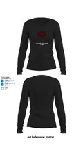Garrison High School Cheer 26596876 Women's Long Sleeve V-neck Shirt - 34
