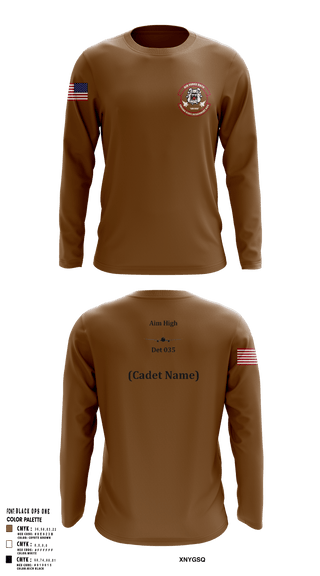 Long Sleeve Performance Shirt, Detachment 035, Air Force, Teamtime, Team time, sublimation, custom sports apparel, team uniforms, spirit wear, spiritwear, sports uniforms, custom shirts, team store, custom team store, fundraiser sports, apparel fundraiser