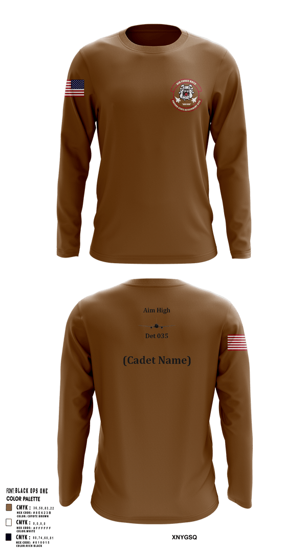 Long Sleeve Performance Shirt, Detachment 035, Air Force, Teamtime, Team time, sublimation, custom sports apparel, team uniforms, spirit wear, spiritwear, sports uniforms, custom shirts, team store, custom team store, fundraiser sports, apparel fundraiser