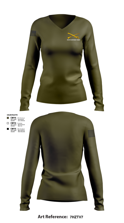 Airborne Women's Long Sleeve V-neck Shirt - 1