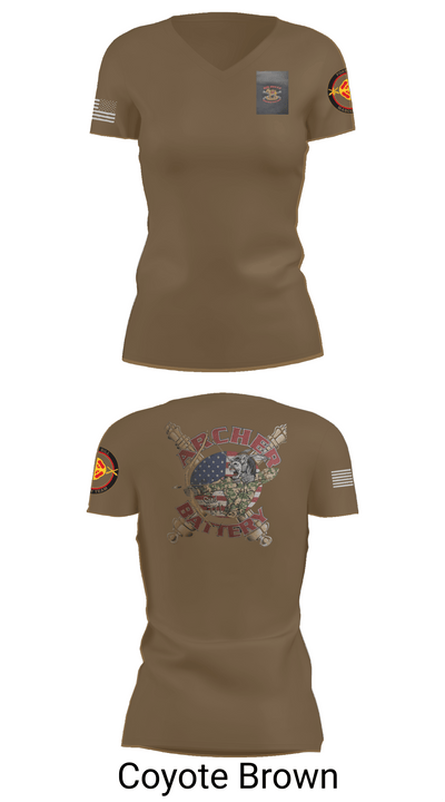 Archer Battery 2-2 FA 26774944 Women's Short Sleeve V-neck Shirt - 8
