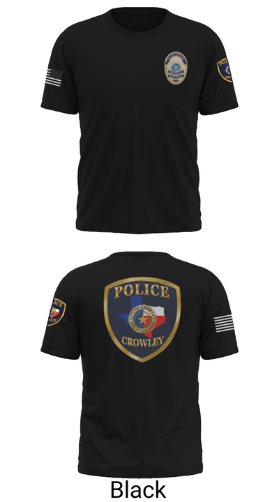 Crowley Police Department 8097883 Short Sleeve Performance Shirt - 34