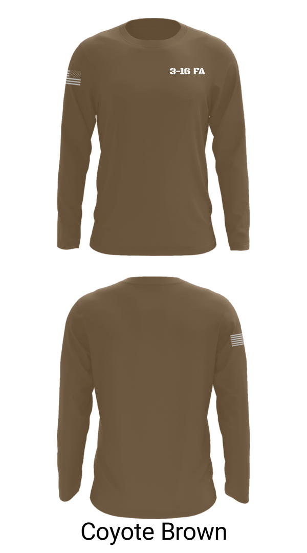Long Sleeve Performance Shirt, 3-16 FA, Army, Teamtime, Team time, sublimation, custom sports apparel, team uniforms, spirit wear, spiritwear, sports uniforms, custom shirts, team store, custom team store, fundraiser sports, apparel fundraiser