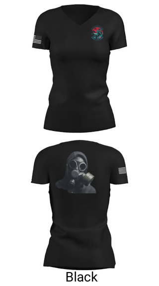 Women's Short Sleeve Vneck Shirt, 18 CES/CEX, , Teamtime, Team time, sublimation, custom sports apparel, team uniforms, spirit wear, spiritwear, sports uniforms, custom shirts, team store, custom team store, fundraiser sports, apparel fundraiser