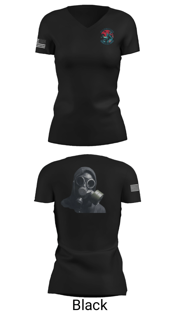 Women's Short Sleeve Vneck Shirt, 18 CES/CEX, , Teamtime, Team time, sublimation, custom sports apparel, team uniforms, spirit wear, spiritwear, sports uniforms, custom shirts, team store, custom team store, fundraiser sports, apparel fundraiser