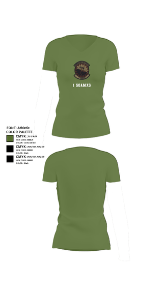 Womens Short Sleeve Vneck Shirt, 1 SOAMXS, Air Force, Teamtime, Team time, sublimation, custom sports apparel, team uniforms, spirit wear, spiritwear, sports uniforms, custom shirts, team store, custom team store, fundraiser sports, apparel fundraiser