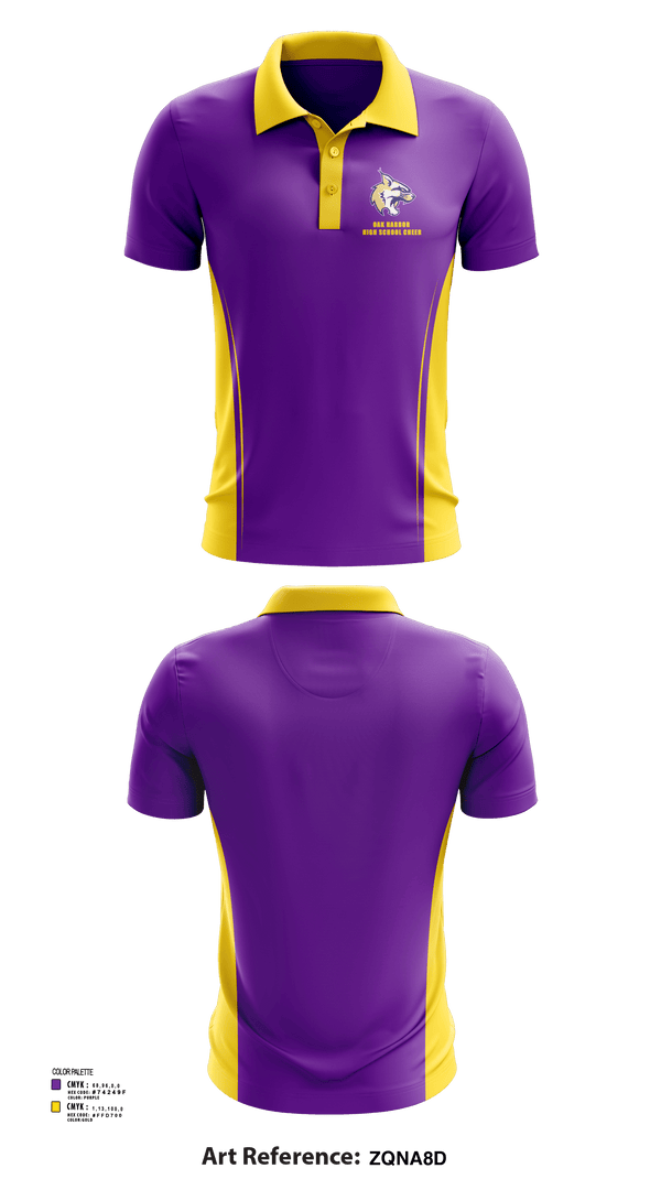 Short Sleeve Performance Polo, Oak Harbor High School Cheer, Cheer, Teamtime, Team time, sublimation, custom sports apparel, team uniforms, spirit wear, spiritwear, sports uniforms, custom shirts, team store, custom team store, fundraiser sports, apparel fundraiser