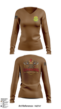 C Co., 795th MP BN 49613794 Women's Long Sleeve V-neck Shirt - 1