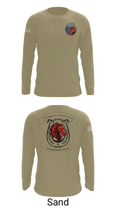 567 red horse 59779308 Long Sleeve Performance Shirt - 43