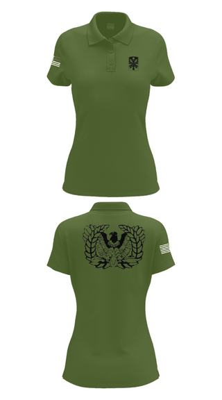 Womens Short Sleeve Performance Polo, 2/43 ADA, Army, Teamtime, Team time, sublimation, custom sports apparel, team uniforms, spirit wear, spiritwear, sports uniforms, custom shirts, team store, custom team store, fundraiser sports, apparel fundraiser