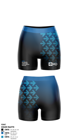 Womens Compression Shorts, Ariel Corporation, , Teamtime, Team time, sublimation, custom sports apparel, team uniforms, spirit wear, spiritwear, sports uniforms, custom shirts, team store, custom team store, fundraiser sports, apparel fundraiser