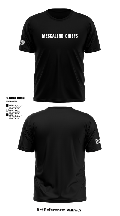 Mescalero chiefs 4898423 Short Sleeve Performance Shirt - 3