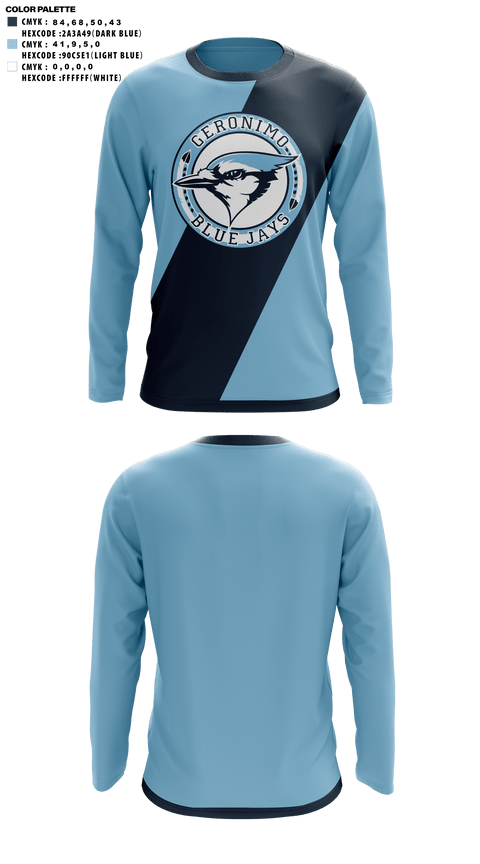 Long Sleeve Performance Shirt, Geronimo High School Cheer, Cheer, Teamtime, Team time, sublimation, custom sports apparel, team uniforms, spirit wear, spiritwear, sports uniforms, custom shirts, team store, custom team store, fundraiser sports, apparel fundraiser