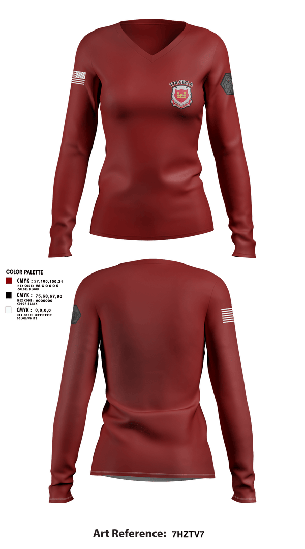 Women's Long Sleeve Vneck Shirt, 174 mac, Army, Teamtime, Team time, sublimation, custom sports apparel, team uniforms, spirit wear, spiritwear, sports uniforms, custom shirts, team store, custom team store, fundraiser sports, apparel fundraiser