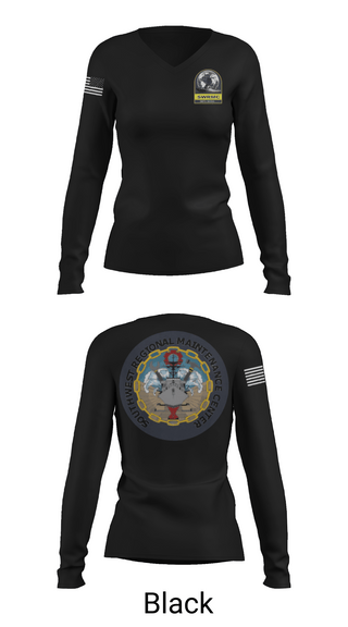 Womens Long Sleeve Vneck Shirt 1, Swrmc, Navy, Teamtime, Team time, sublimation, custom sports apparel, team uniforms, spirit wear, spiritwear, sports uniforms, custom shirts, team store, custom team store, fundraiser sports, apparel fundraiser