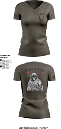 3/2CR Killer Troop 6220684 Women's Short Sleeve V-neck Shirt - 13