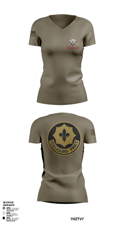 E TRP 3RD PLT Women's Short Sleeve V-neck Shirt - 1