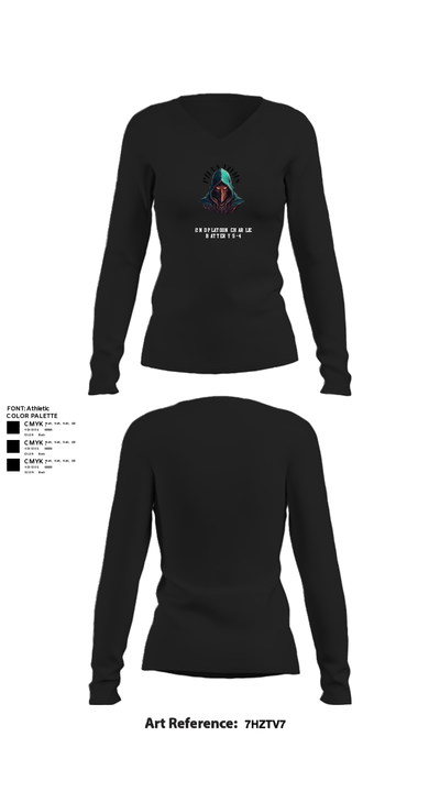 2nd Platoon Charlie Battery 5-4 81047284 Women's Long Sleeve V-neck Shirt - 22