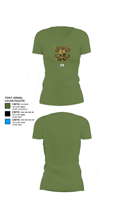 DB 95586877 Women's Short Sleeve V-neck Shirt - 42