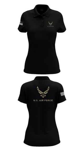 Womens Short Sleeve Performance Polo, Wings, Air Force, Teamtime, Team time, sublimation, custom sports apparel, team uniforms, spirit wear, spiritwear, sports uniforms, custom shirts, team store, custom team store, fundraiser sports, apparel fundraiser