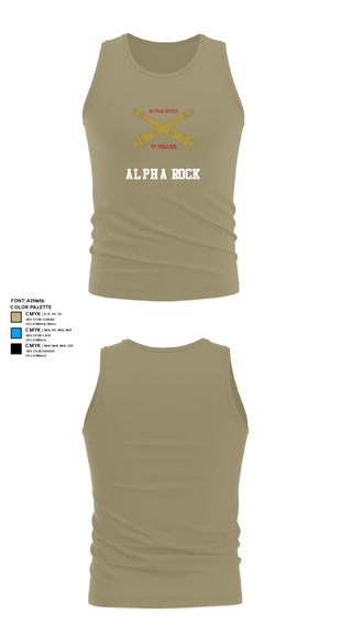 Tank Top, ALPHA ROCK, Army, Teamtime, Team time, sublimation, custom sports apparel, team uniforms, spirit wear, spiritwear, sports uniforms, custom shirts, team store, custom team store, fundraiser sports, apparel fundraiser