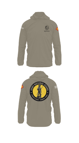 Windbreaker, Recruiting & Retention Battalion, National Guard, Teamtime, Team time, sublimation, custom sports apparel, team uniforms, spirit wear, spiritwear, sports uniforms, custom shirts, team store, custom team store, fundraiser sports, apparel fundraiser