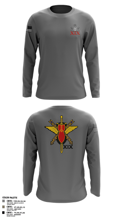 19th EOD 62274073 Long Sleeve Performance Shirt - 1