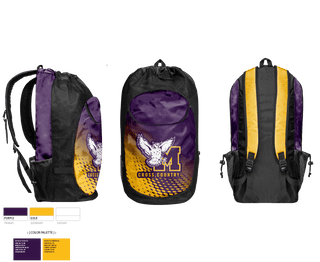 Gear Bag, Monticello High School Cross Country, Cross Country, Teamtime, Team time, sublimation, custom sports apparel, team uniforms, spirit wear, spiritwear, sports uniforms, custom shirts, team store, custom team store, fundraiser sports, apparel fundraiser