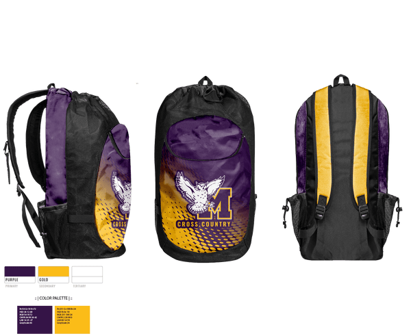 Gear Bag, Monticello High School Cross Country, Cross Country, Teamtime, Team time, sublimation, custom sports apparel, team uniforms, spirit wear, spiritwear, sports uniforms, custom shirts, team store, custom team store, fundraiser sports, apparel fundraiser