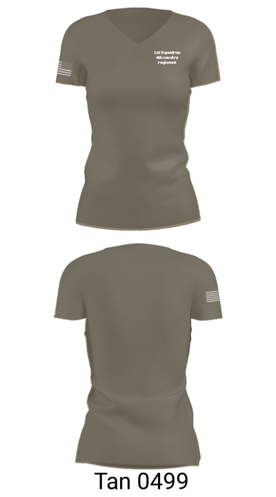 1st Squadron 4th cavalry regiment 84210229 Women's Short Sleeve V-neck Shirt - 68