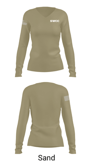 Women's Long Sleeve Vneck Shirt, SWCC, Navy, Teamtime, Team time, sublimation, custom sports apparel, team uniforms, spirit wear, spiritwear, sports uniforms, custom shirts, team store, custom team store, fundraiser sports, apparel fundraiser