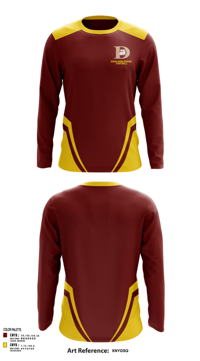 Dixon High School Football 48460538 Long Sleeve Performance Shirt - 118