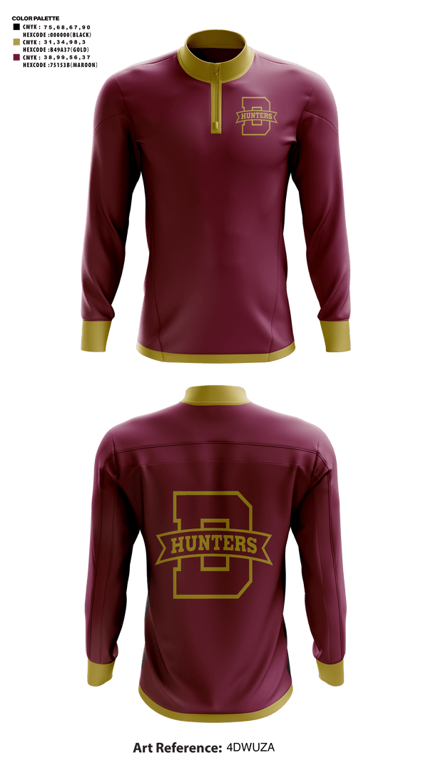 Quarter Zip Jacket, Denfeld High School Basketball, Men's Basketball, Teamtime, Team time, sublimation, custom sports apparel, team uniforms, spirit wear, spiritwear, sports uniforms, custom shirts, team store, custom team store, fundraiser sports, apparel fundraiser
