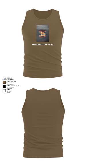 Tank Top, Archer Battery 2-2 FA, Army, Teamtime, Team time, sublimation, custom sports apparel, team uniforms, spirit wear, spiritwear, sports uniforms, custom shirts, team store, custom team store, fundraiser sports, apparel fundraiser