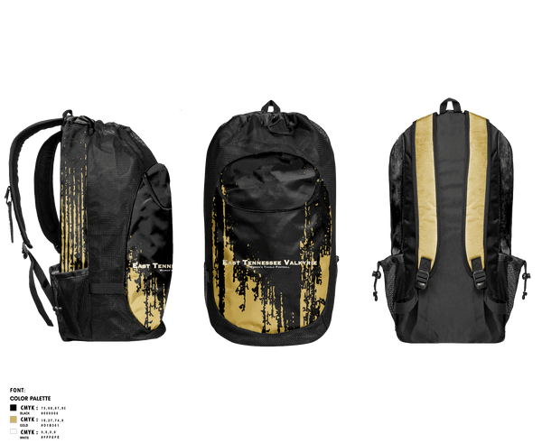 Gear Bag, East Tennessee Valkyrie, , Teamtime, Team time, sublimation, custom sports apparel, team uniforms, spirit wear, spiritwear, sports uniforms, custom shirts, team store, custom team store, fundraiser sports, apparel fundraiser