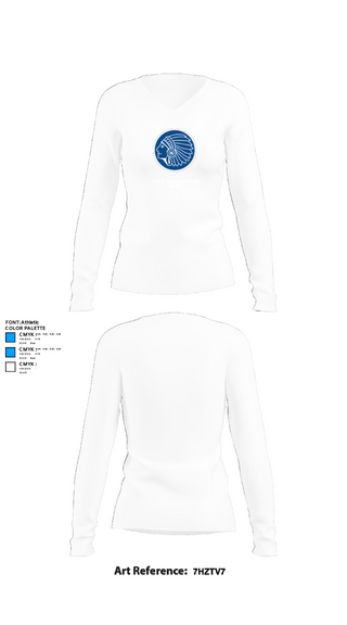 Womens Long Sleeve Vneck Shirt, Little Axe Middle School Cheer, Cheer, Teamtime, Team time, sublimation, custom sports apparel, team uniforms, spirit wear, spiritwear, sports uniforms, custom shirts, team store, custom team store, fundraiser sports, apparel fundraiser