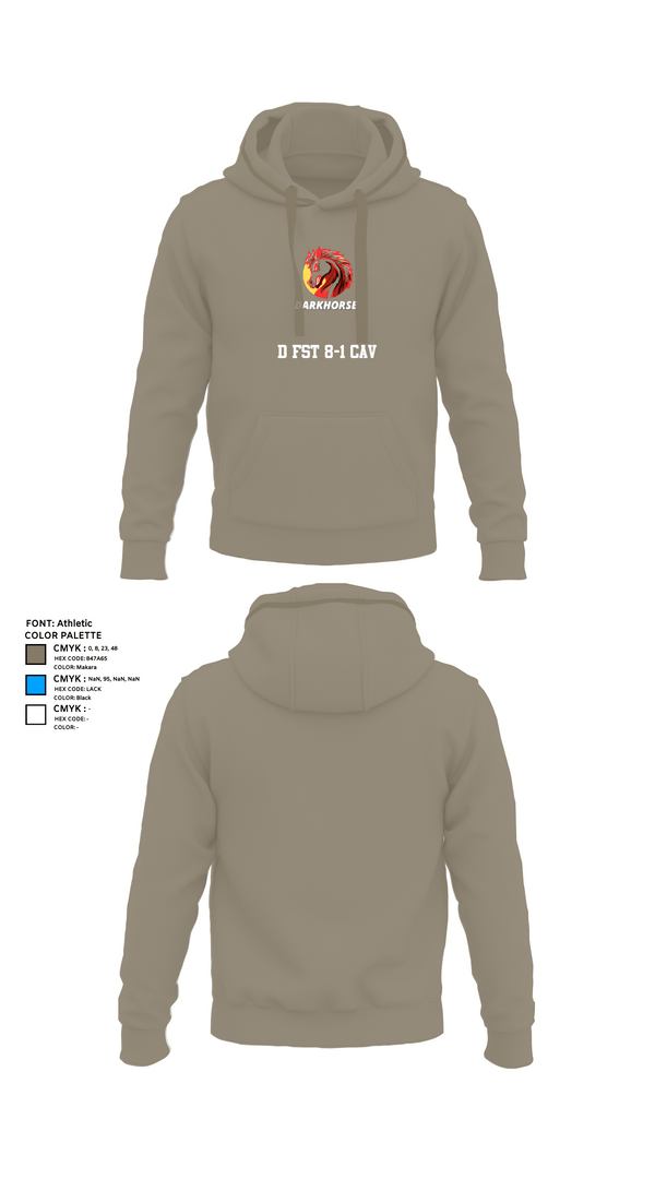 Hoodie, D FST 8-1 CAV, Army, Teamtime, Team time, sublimation, custom sports apparel, team uniforms, spirit wear, spiritwear, sports uniforms, custom shirts, team store, custom team store, fundraiser sports, apparel fundraiser