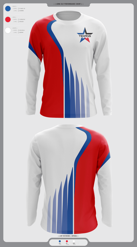 Long Sleeve Performance Shirt, Georgetown Texans, , Teamtime, Team time, sublimation, custom sports apparel, team uniforms, spirit wear, spiritwear, sports uniforms, custom shirts, team store, custom team store, fundraiser sports, apparel fundraiser