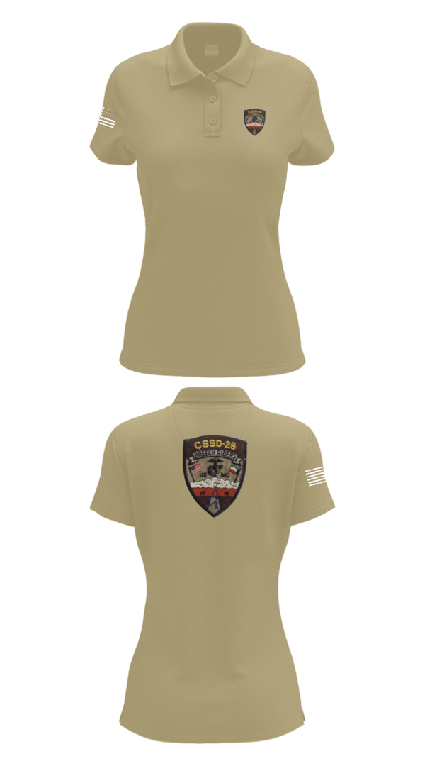 Women's Short Sleeve Performance Polo, CSSD 28, Marines, Teamtime, Team time, sublimation, custom sports apparel, team uniforms, spirit wear, spiritwear, sports uniforms, custom shirts, team store, custom team store, fundraiser sports, apparel fundraiser