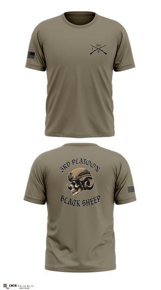 Short Sleeve Performance Shirt, 3rd PLT Black SheepDelta company 114, Army, Teamtime, Team time, sublimation, custom sports apparel, team uniforms, spirit wear, spiritwear, sports uniforms, custom shirts, team store, custom team store, fundraiser sports, apparel fundraiser