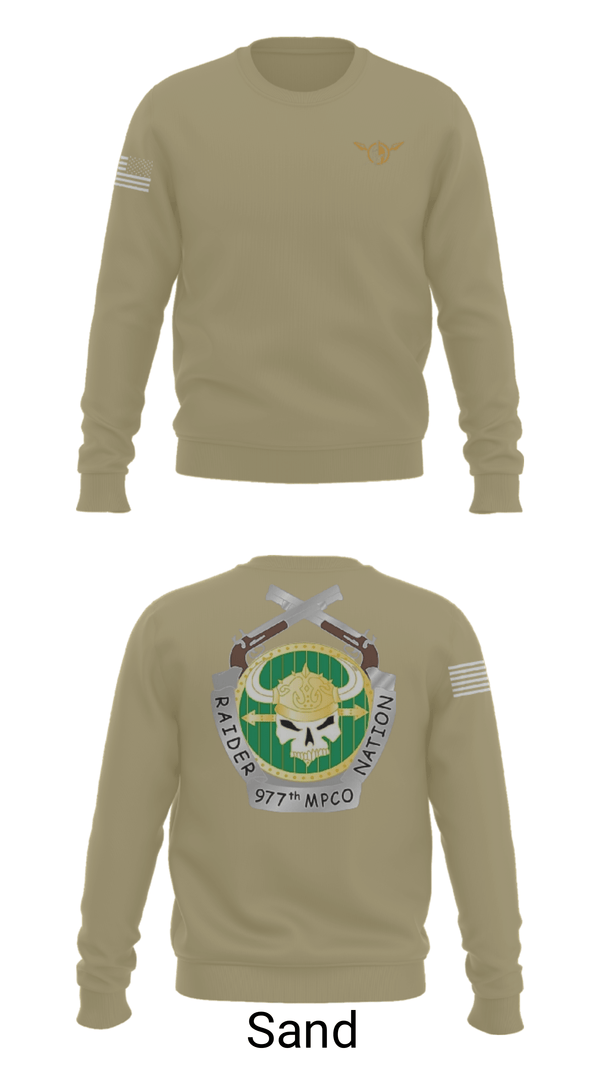Crew Neck Sweatshirt, 977 MP CO, Army, Teamtime, Team time, sublimation, custom sports apparel, team uniforms, spirit wear, spiritwear, sports uniforms, custom shirts, team store, custom team store, fundraiser sports, apparel fundraiser