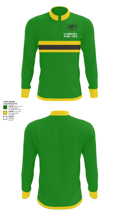 Glenvar High School Track 95759038 Quarter Zip Jacket - 30